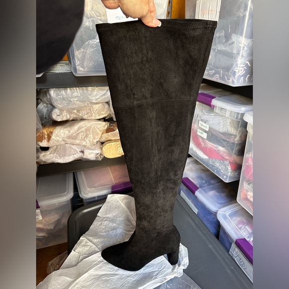 Jeffrey Campbell Parisah BLACK Over The Knee Sock Boots Suede 8.5 US NEW - Picture 8 of 14